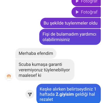 Kalitesiz Kumaş Ve Yetersiz Müşteri Hizmeti