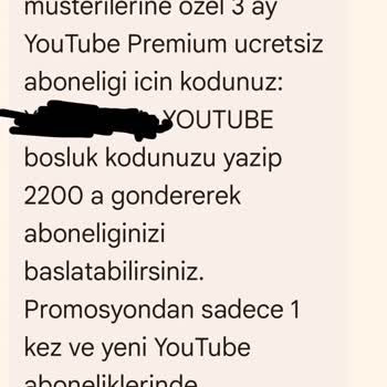 Kullanılamayan Youtube Premium Kampanyası