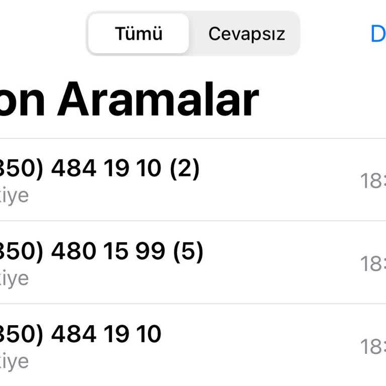08504801599 Numarasından Gelen İstenmeyen Aramalar