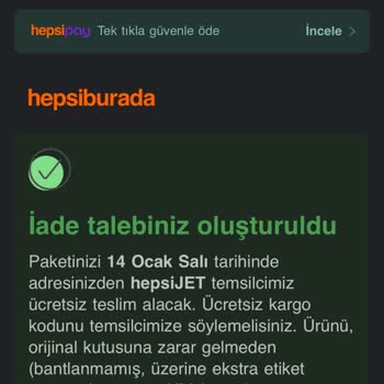 Hepsiburada Ve Hepsijet'in İade Sürecindeki Sorumsuzluğu