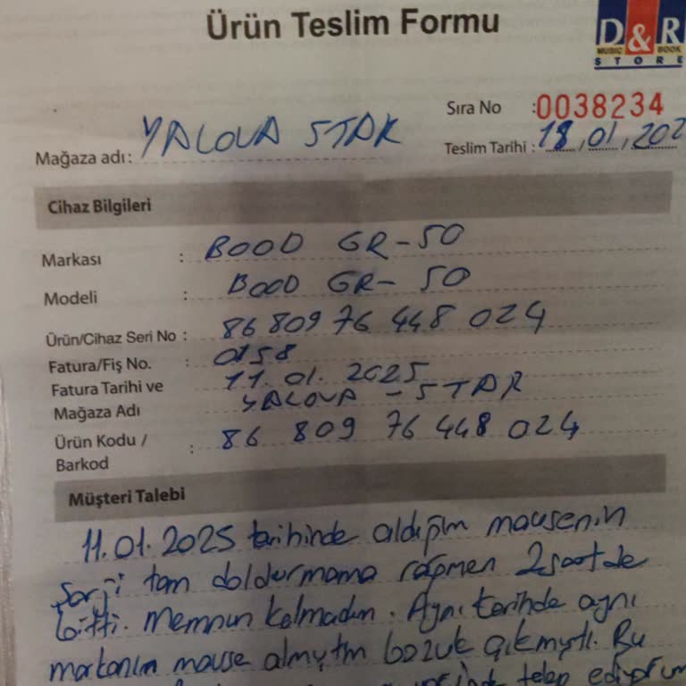 Şarj Sorunu Yaşatan Mouse Ve İade Süreci Sıkıntısı