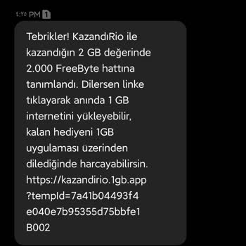 Kazandırio İndirilen 2 GB'ın Karşılığının Gelmemesi