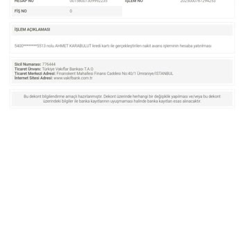 VakıfBank Nakit Avans İşlemlerinde Müşteri Memnuniyetsizliği