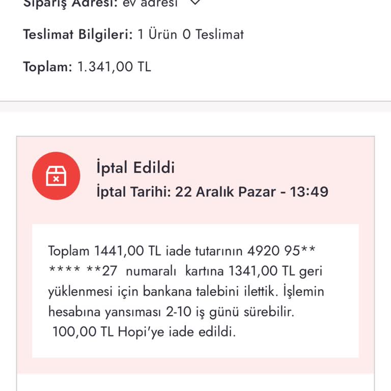 Boyner'den İptal Edilen Siparişin İadesi Yapılmıyor: Müşteri Mağduriyeti