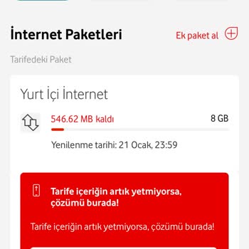 Sosyal Medya İnternet Paketi Kullanım Sorunu