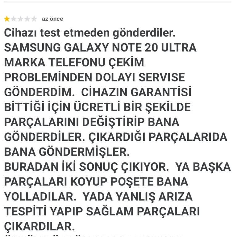 Samsung Galaxy Note 20 Ultra Teknik Servis Sorunu: Çözülmeyen Çekim Gücü Problemi