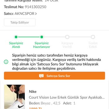 Trendyol'da Sözleşmesi Bitmiş Satıcıdan Ürün Alımı Sorunu