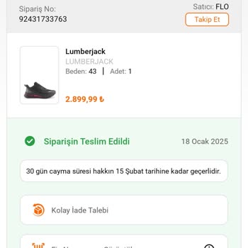 Kusurlu Ürün Ve Değişim Talebi