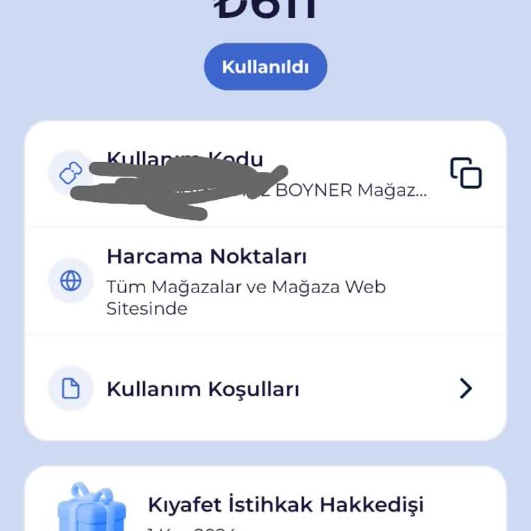 Boyner Mağazasında Kullanılamayan Kıyafet İstihkakı Sorunu
