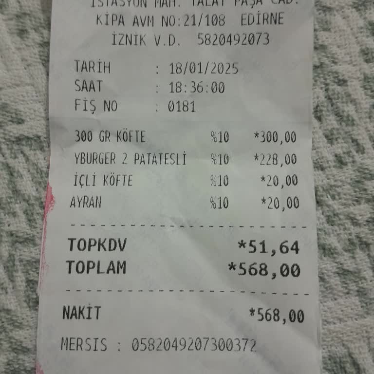 Yanlış Gramajla Ücretlendirme