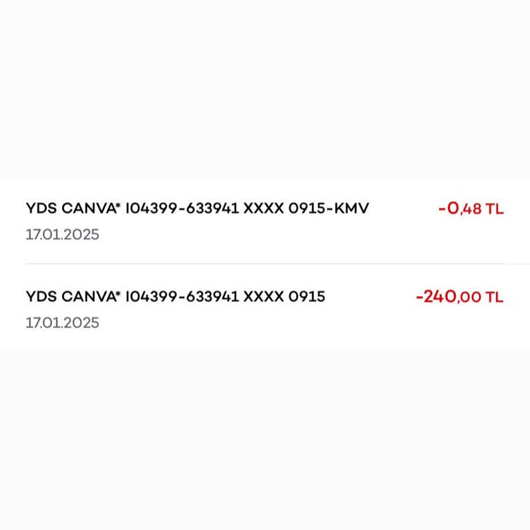 Canva Hesabımdan İzinsiz 240 TL Çekildi