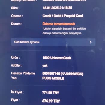 Ödeme Onaylandı Ama Ürün Gelmedi