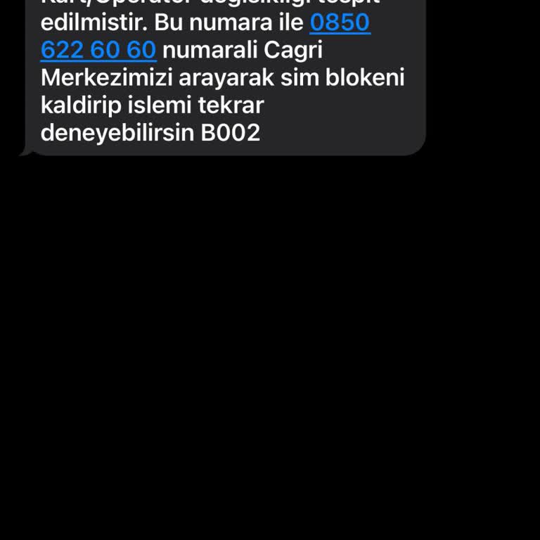 Yetkisiz SIM Kart Değişikliği Uyarısı