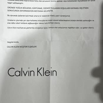 Calvin Klein Ürünlerinde Sürekli Red Yanıtı Ve Metal Sararması Sorunu
