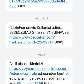 Vodafone'dan İzinsiz Abonelik Ve Yüksek Fatura Şoku