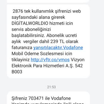 Vodafone'dan İzinsiz Abonelik Ve Yüksek Fatura Şoku