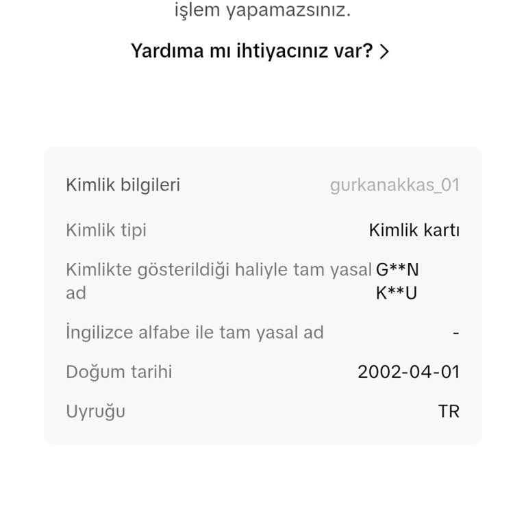 TikTok Kimlik Doğrulama Sorunu