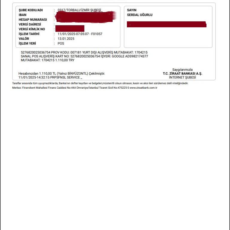Ziraat Bankası'nda İzinsiz Para Çekimi Ve İade Sorunu