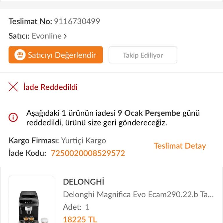 Trendyol'da İade Sorunu Ve Yetersiz Destek