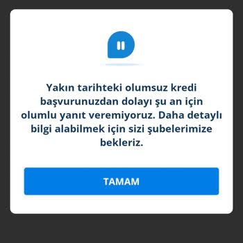 Yeni Müşteriye Kredi Başvurusunda Sorun