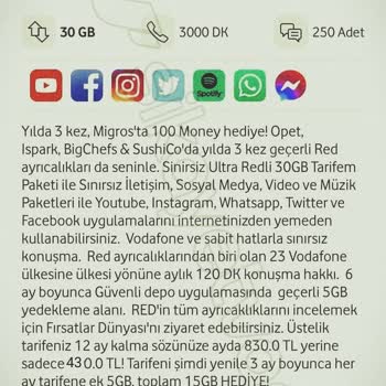 Vodafone Tarife Sorunu Ve Eksik İnternet Paketi