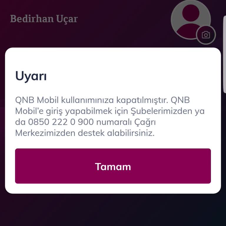 QNB Mobil Hesap Erişimi Sorunu