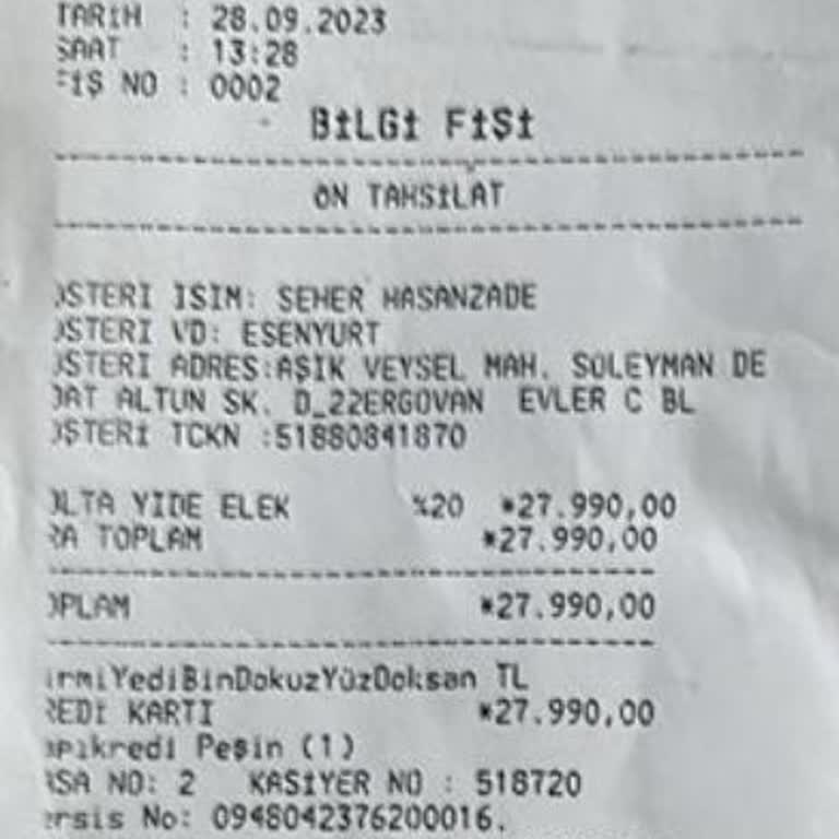 A101'den Satın Alınan Elektrikli Bisiklet İçin Eksik Belgeler