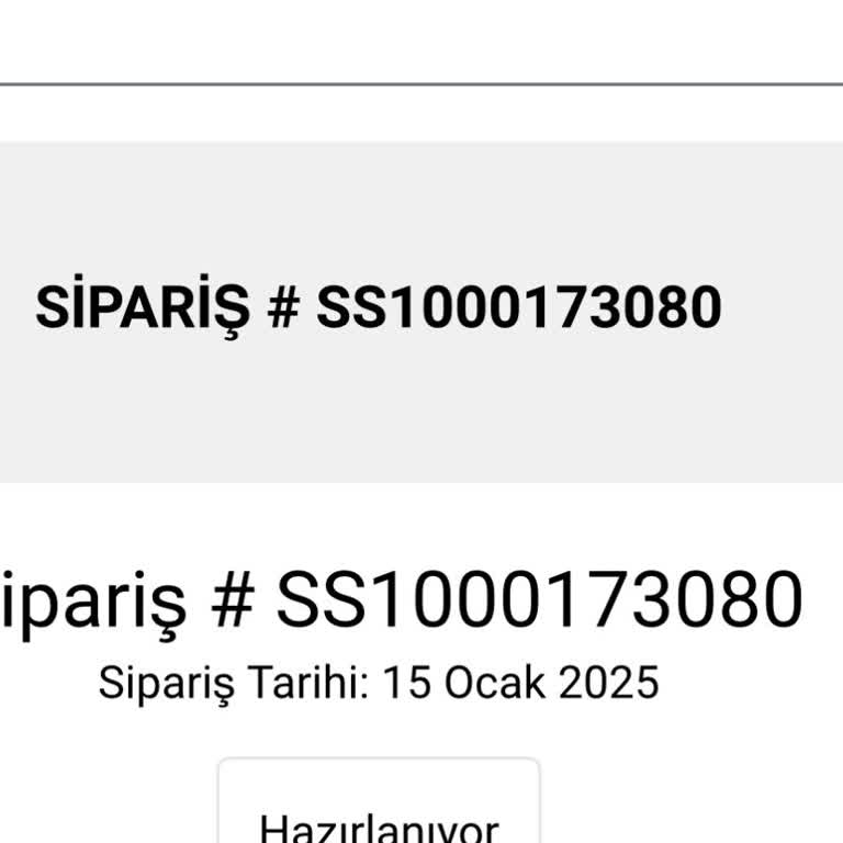 Saat & Saat'ten Kargoya Teslim Edilmeyen Sipariş