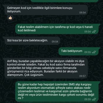 Kargo Teslimatında Yaşanan Kod Sorunu