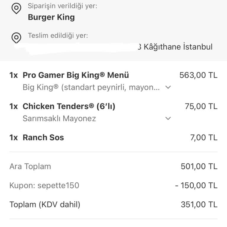 Yemek Siparişi İptali Ve Para İadesi Sorunu