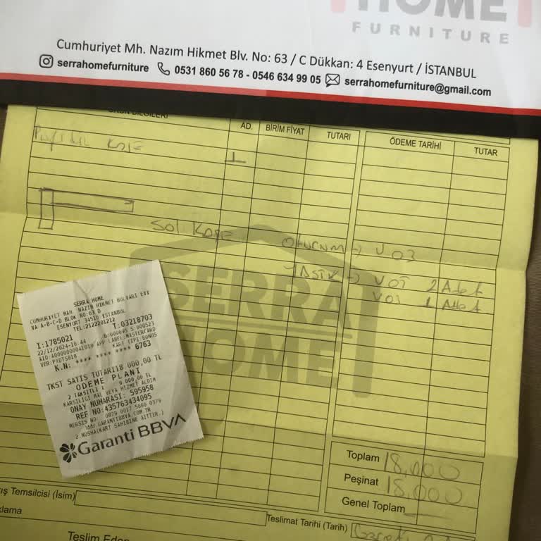 Teslim Edilmeyen Köşe Takımı Ve İade Sorunu