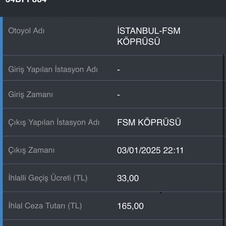 Hatalı Ceza: Geçmediğim Köprü İçin Ceza Yazıldı