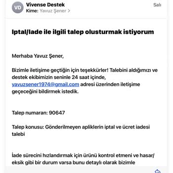 Vivense'den Aldatıcı İade Süreci Ve Gecikme