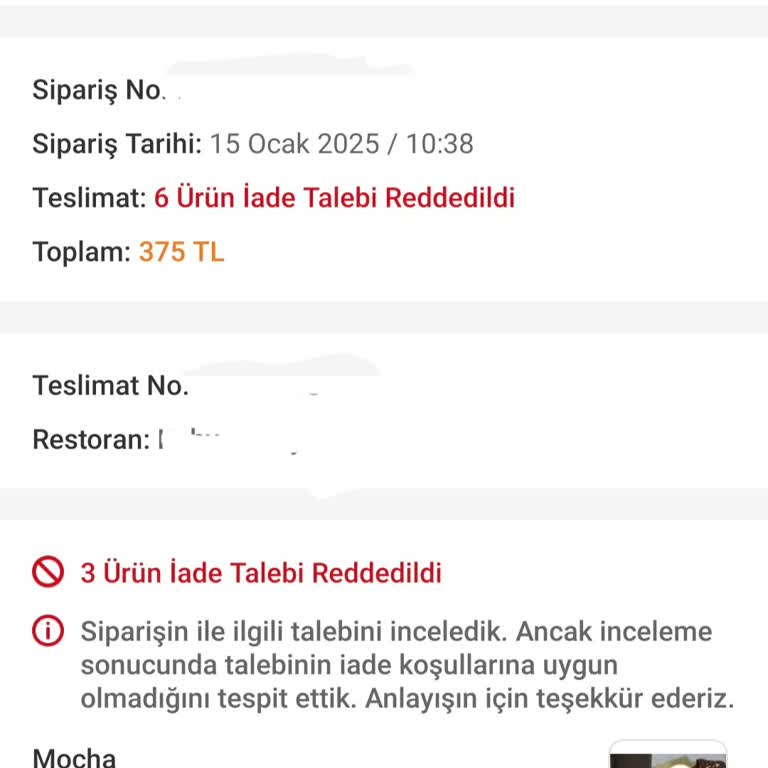 Trendyol GO'dan Gelen Kahve Siparişi Hayal Kırıklığı