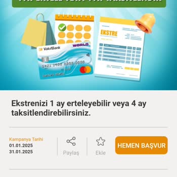 VakıfBank'ın Ekstre Erteleme Hayal Kırıklığı