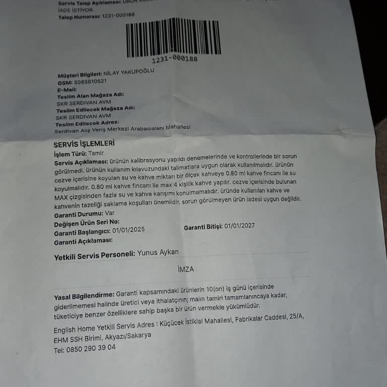 Kahve Makinesi Ve Kötü Hizmet Deneyimi