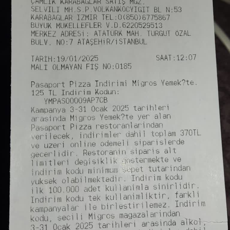 Migros Yemek'te Pasaport Pizza İndirimi Sorunu