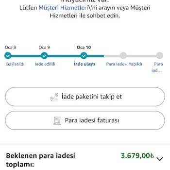 Amazon'dan İade Sürecinde Yaşanan Sorunlar Ve Geciken Para İadesi