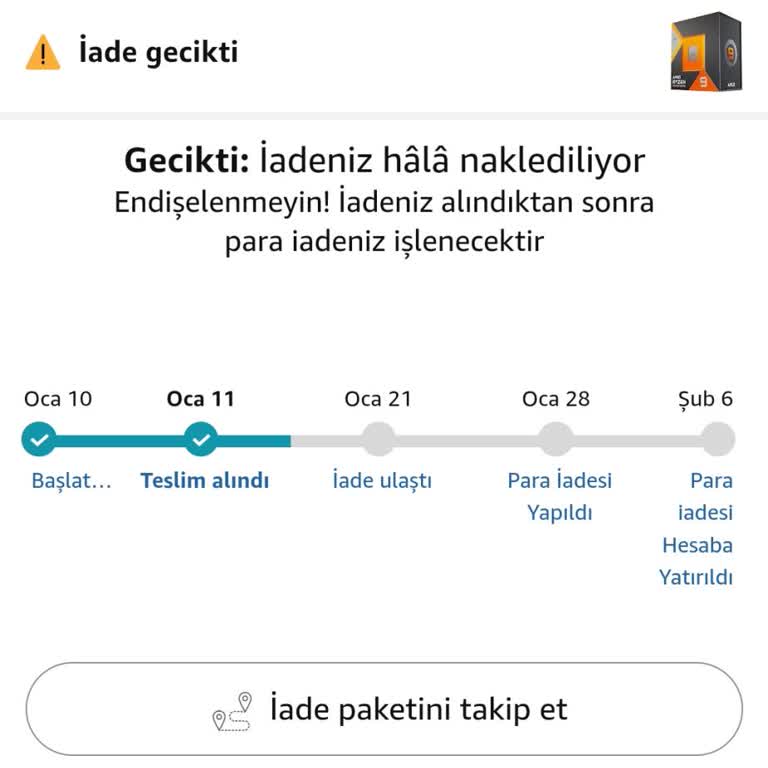 Amazon Türkiye'de Geciken Yüksek Meblağlı İade Sorunu