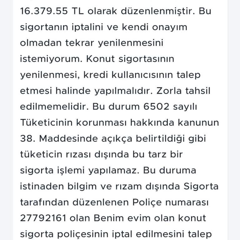 İzinsiz Sigorta Yenilemesi Ve Haksız Tahsilat