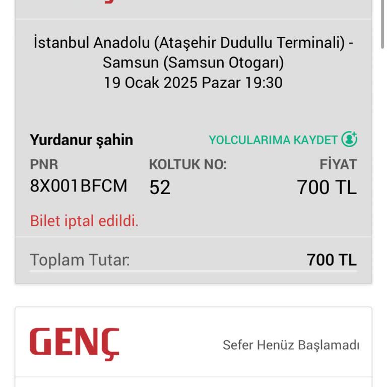 Yanlış Bilet İşlemi Ve İade Sorunu