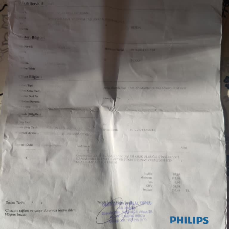 Philips Süpürge Arızası Ve Yetersiz Müşteri Hizmetleri