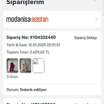 Modanisa'dan Sipariş Sorunu Ve İletişim Eksikliği