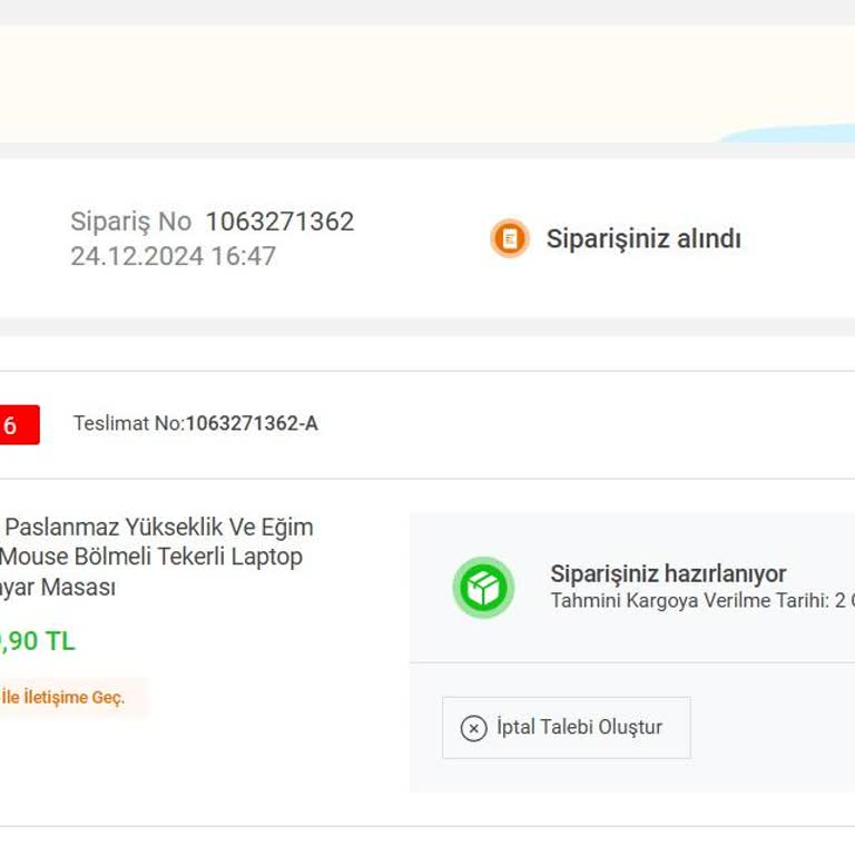 Geciken Teslimat Ve İlgisizlik