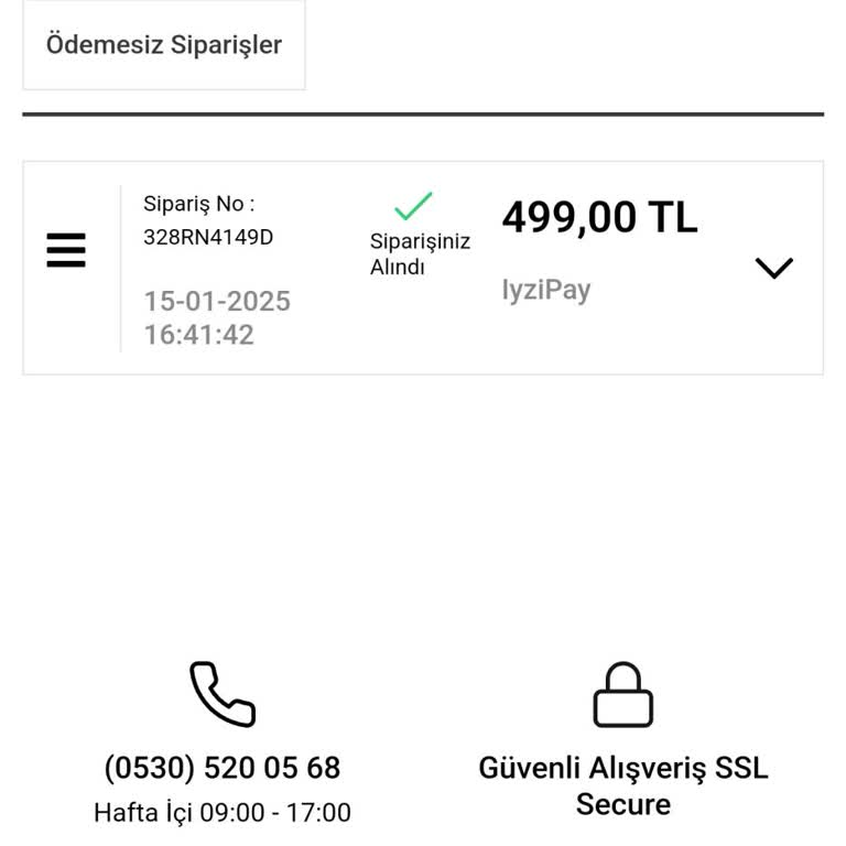 Sipariş Durumu Hakkında Bilgi Eksikliği