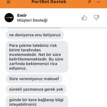 Portbet'te Çekim Sorunu Ve Bekletme