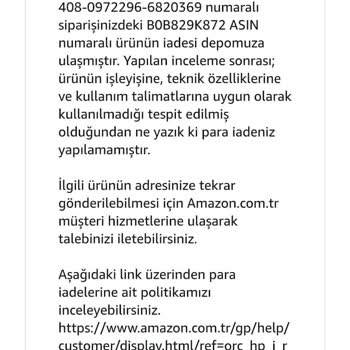 Amazon'da Ürün İade Ve Garanti Sorunu