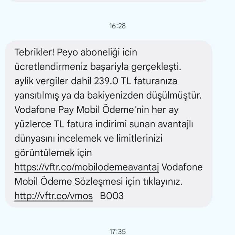 İzinsiz Vodafone Mobil Ödeme Aboneliği Ve İade Talebi