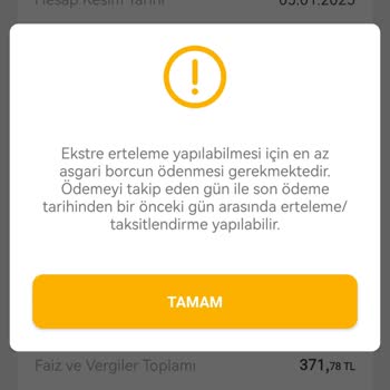 Yanıltıcı Kredi Kartı Ekstre Erteleme Bilgisi
