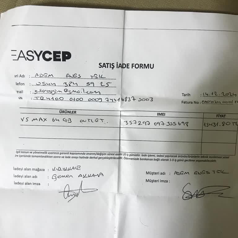 Geri Ödeme Sorunu Ve Müşteri Hizmetleri İlgisizliği